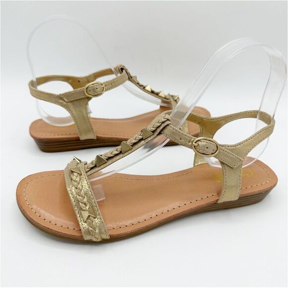 Carlos by Carlos Santana Womens Tuscan Gold‎ Metallic Flat Sandals Shoes 7.5 - Picture 12 of 12